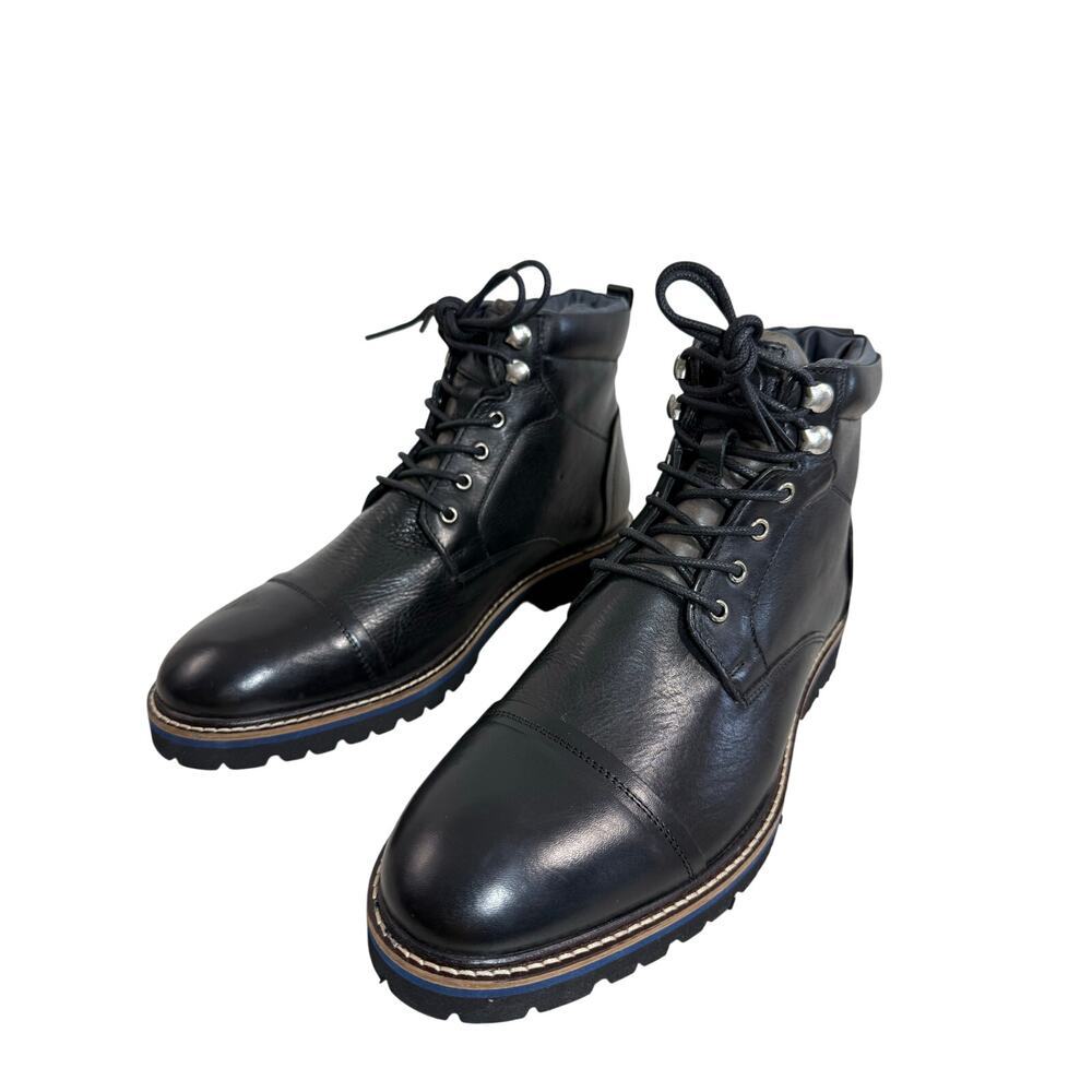 NEW Thomas & Vine Reddick Cap Toe Ankle Boots Men’s 9 Black Genuine Leather